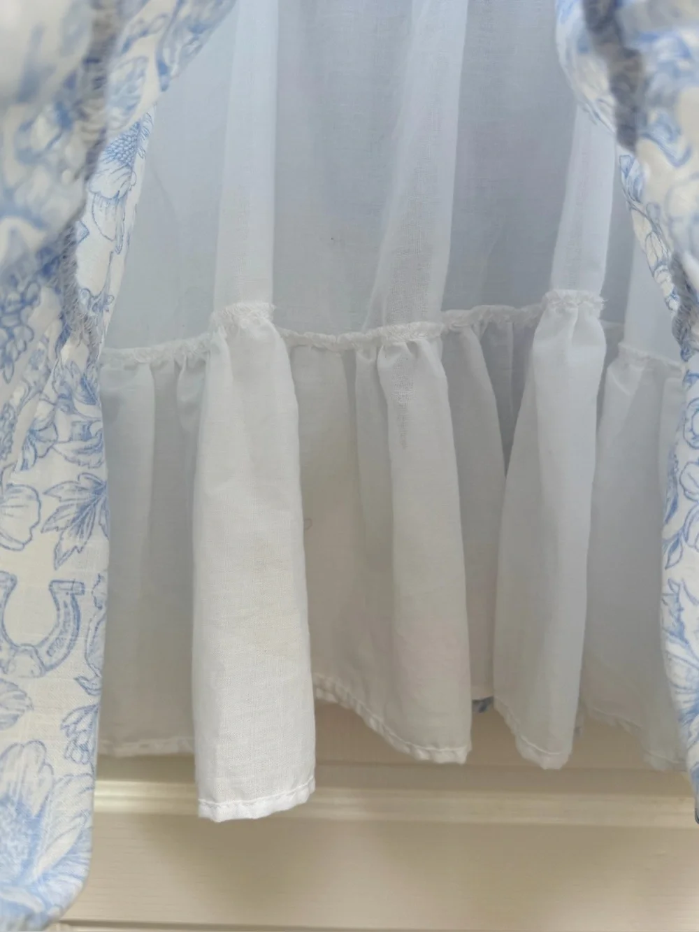 Happily Grey Kids Blue Western Toile Dress Girls Size 10